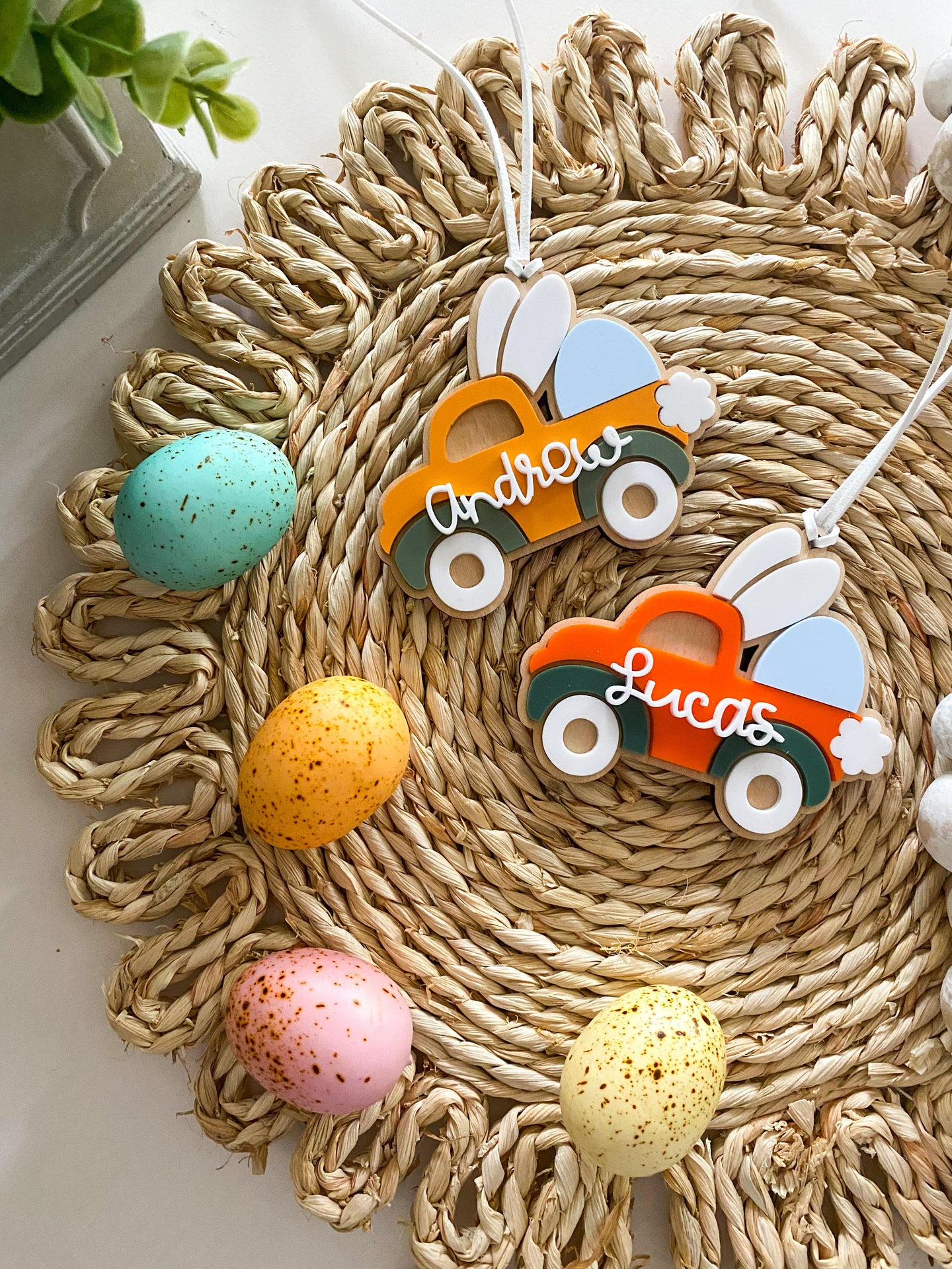 Custom Carrot Truck Easter Tag